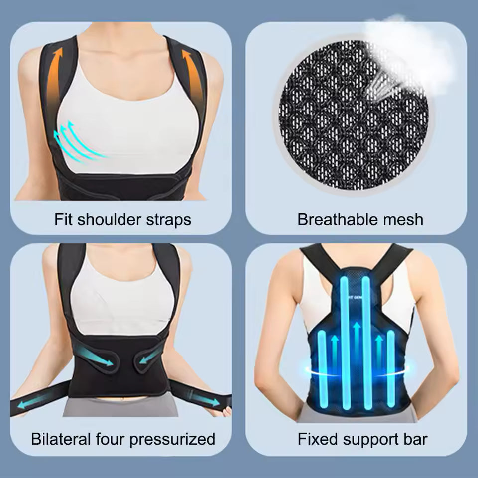Back Support Belt – Adjustable Posture Trainer